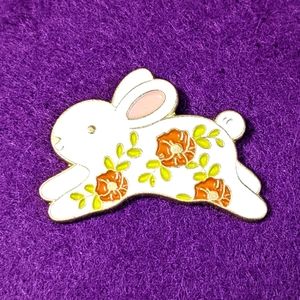 Flower Rabbit Pin
